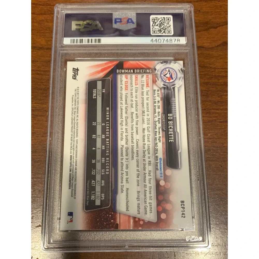 BO‎ BICHETTE 2017 BOWMAN MEGA BOX MOJO CHROME PROSPECTS RC PSA 10